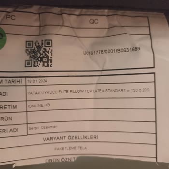 Yatsan Yatak Firmasının Yanlış Ebat Yatak Göndermesi