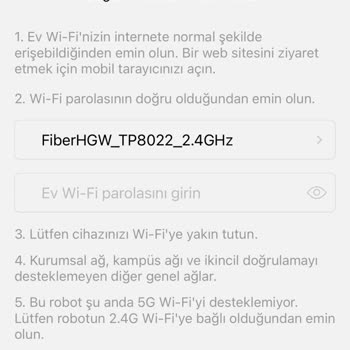 Fakir Robot Süpürge RS770 Wİ-Fİ Bağlantı Hatası