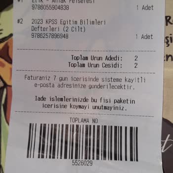 BKM Kitap Siparişim Eksik Geldi