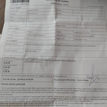 Xiaomi Kusurlu Ürün İadesi