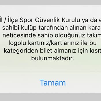 Passolig Bilet Kısıt Bulunmaktadır Hatası