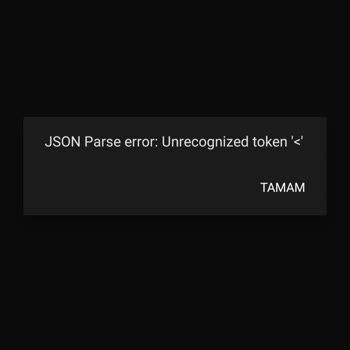 Unrecognized Token Hatası Passolig