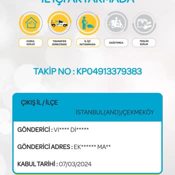 PTT Kargo Ekstra Ücret Talebi