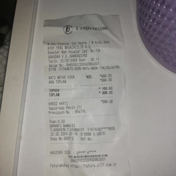 A101 İade İstiyorum Gerek Ürün Değişikliği Gerekse Para İadesi.