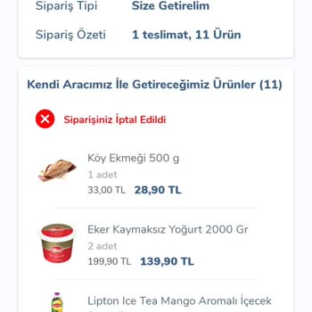 Carrefour SA Ekmek Dahi Stokta Yok