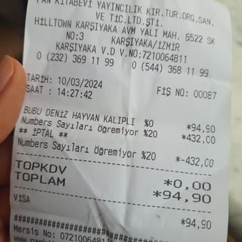 Pan Bookstore Aldığım Ürün Kasada 2 Katı Oldu.