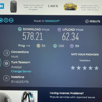 Vodafone Net Ev İnternetinde Vaat Edilen Hızı Sağlayamaması