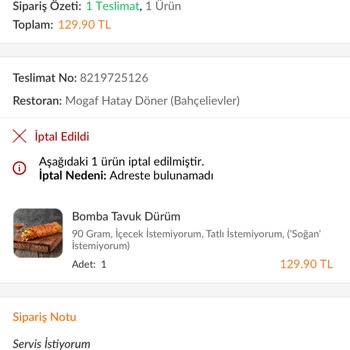 Trendyol GO Yemek Siparişi