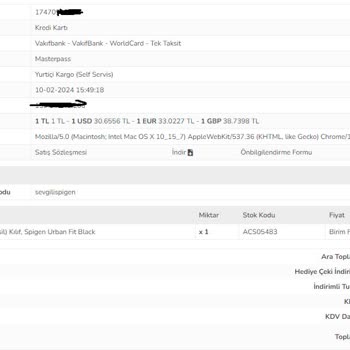 Spigen Türkiye 1 Aydır Ürünün Kargolanmasını Bekliyorum