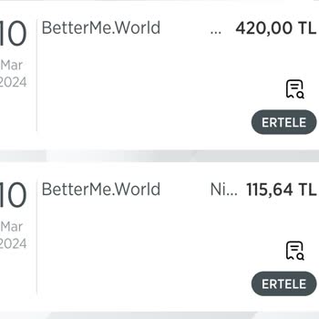 Betterme Firması Kredi Kartından Para Çekiyor