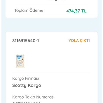 E-bebek Scotty Kargo Firma Sorunu!