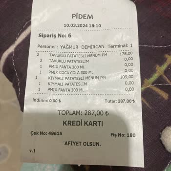 Pidem Restaurant QR Kod Oluşturamama Sorunu