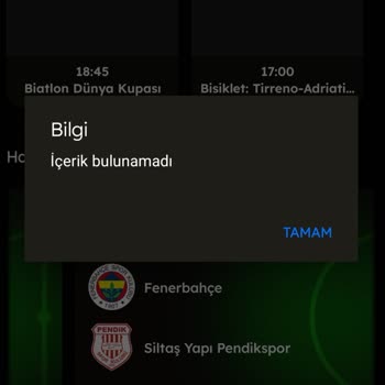 Tod TV Hata Veriyor İçerik Bulunamadı