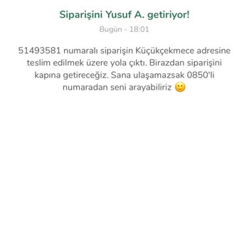 İste Gelsin Siparişi Kendiliğinden İptal Etti!