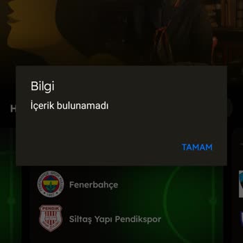 Tod'da "içerik Bulunamadı" Hatası