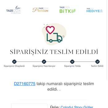 Tazecicek.com Siparişi Teslim Etmeme Sorunu