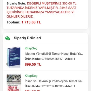 Kitap Seç Kitap Siparişimde Yaşanan Sorunlar Ve Eksik Teslimat