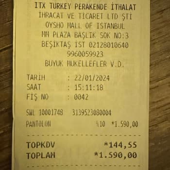 Oysho Ürünleri Fiyatının Hakkını Vermiyor Aldığıma Pişman Oldum.