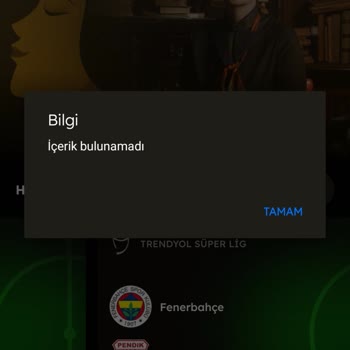 TOD Tv Maçları İzleyemiyorum. İçerik Yok Diye Mesaj Alıyorum.