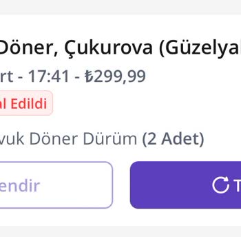 GetirYemek Dönerimi Yediler