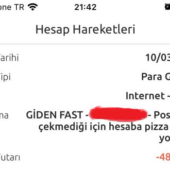 Papa John's Pizza Papa John's Bahçelievler Çalışmayan Pos Cihazı