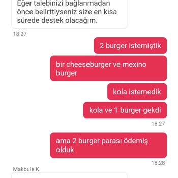 Yemek Sepeti Eksik Sipariş (ana Yemek Gelmedi)
