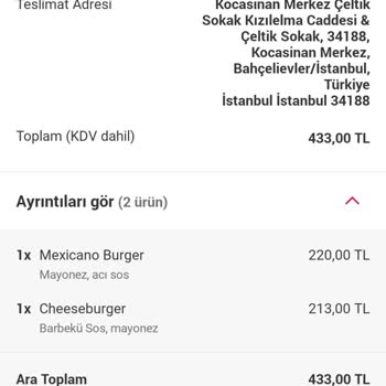 Yemek Sepeti Eksik Sipariş (ana Yemek Gelmedi)