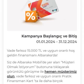 Albaraka Türk Hoşgeldin Kampanya Aldatmacası