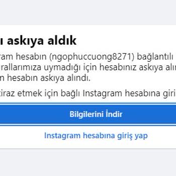 Facebook Profilime Giremiyorum. Askıya Alınma Problemi.