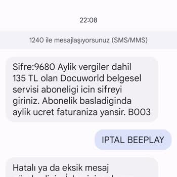 Bilgimiz Dışında Ki Vodafone 1240 Docuworld Aboneliği
