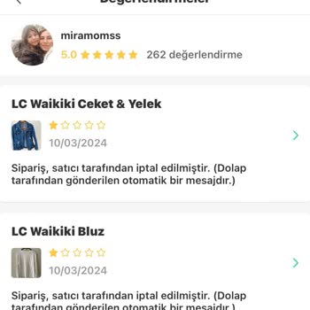 Dolap Ürünü Satmama Şikayeti