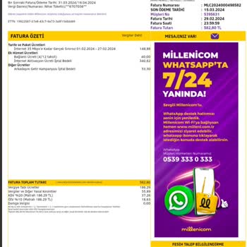 Millenicom İnternet Deneyimim Ve Fatura Sorunları