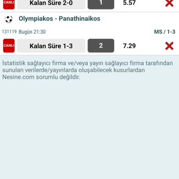 Nesine Canlı Maç Sonuçlar Oynadım Para Vermedi