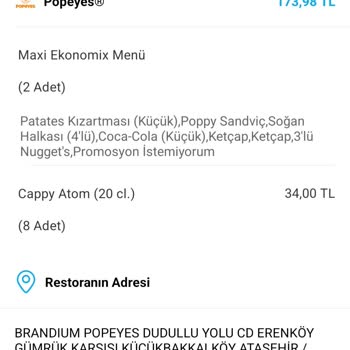 Popeyes Olan Poppy Sandviç Tavuk Parçası Çok Küçük Geldi