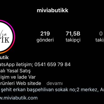 Mivia Butik Sahte Hesap!