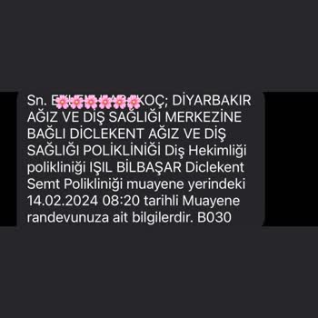 Diyarbakır Ağız ve Diş Sağlığı Hastanesi Tüm Dişlerimde Sızı Ve Geçmeyen Ağrılar