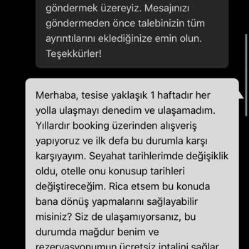 Booking.com Müşteri Hizmetleri Ve Tesisin İlgisizliği Hayal Kırıklığı Yarattı