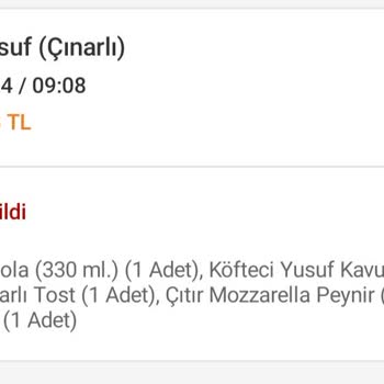 Trendyol GO Yemek Siparişi İptali