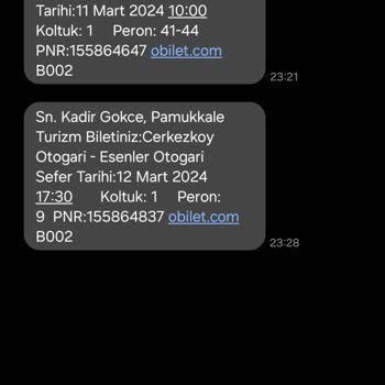 Pamukkale Turizm Bana Sormadan Biletimi Başkasına Satmış
