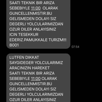 Pamukkale Turizm Bana Sormadan Biletimi Başkasına Satmış