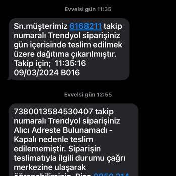 Borusan Lojistik Teslim Edilemeyen Ürün!