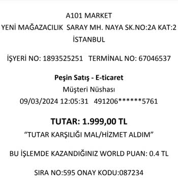 A101 Online Alışveriş Sitesi