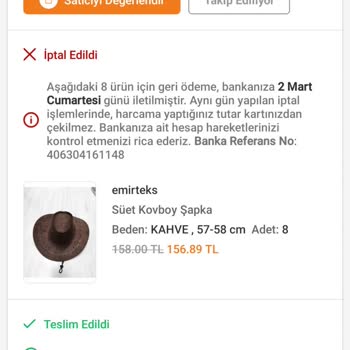 Trendyol Express Trendyol İade Edilen Kargomun Teslim Görünmesi.