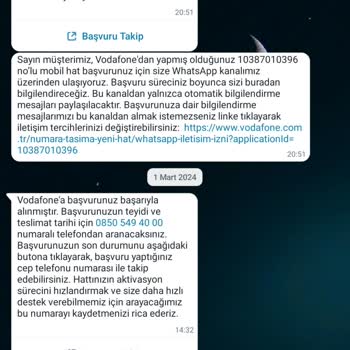 Vodafone Numara Taşıyamama Sorunu...