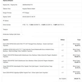 İndekskitap Sitesinin Kargolama Sorunu