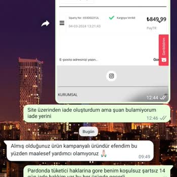 Mueprive Ürün İadesi Yapmıyor!