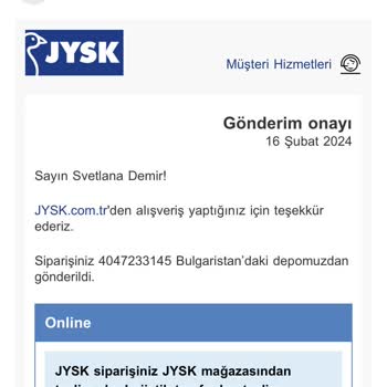 Jysk Pişmanlıktır. Satın Aldığım Koltuk Nerede Kimse Bilmiyor.