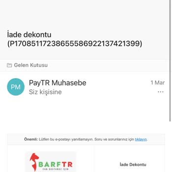 Barf.com.tr Barf Mama İade Sorunu