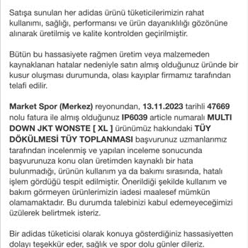 Adidas Kusurlu Ürüne Sahip Çıkmadı