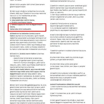 Saat & Saat Garanti Süresinde Olmasına Rağmen Ücret Talep Edilmesi